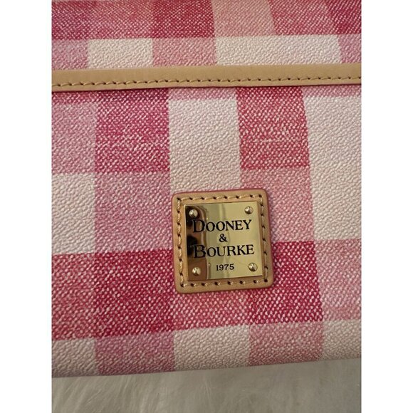 Dooney & Bourke Quad Check Ginger Small Crossbody Pink - Picture 5 of 8